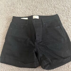 Women's Black Denim Shorts